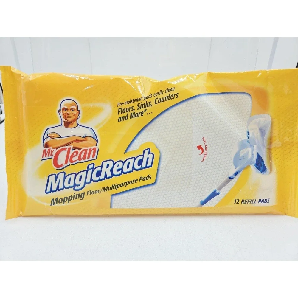 New Mr. Clean Magic Reach Refills 12 Mopping Floor 8 Scrubbing Tub Shower Pads